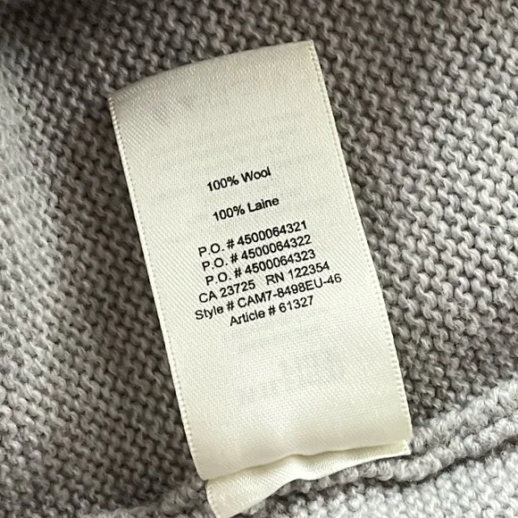 Aritzia Wilfred Free Light Gray Turtleneck Knit Casual Wool Sweater/Dress S - Picture 14 of 14